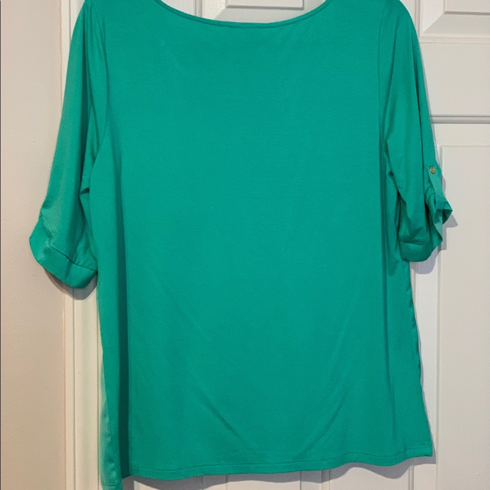 The Limited green silky/knit top